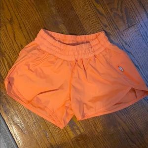 Orange lululemon shorts SZ 4